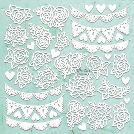 Chipboard-Decor - Spring Set, 39 elementi