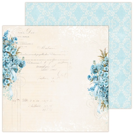 Kahepoolne disainipaber Forget-Me-Not DD 03 30,5x30,5cm