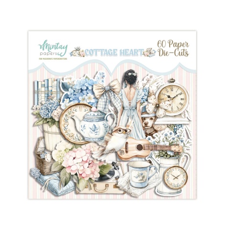 Paberist väljalõigete komplekt Cottage Heart, 60 tk, Mintay