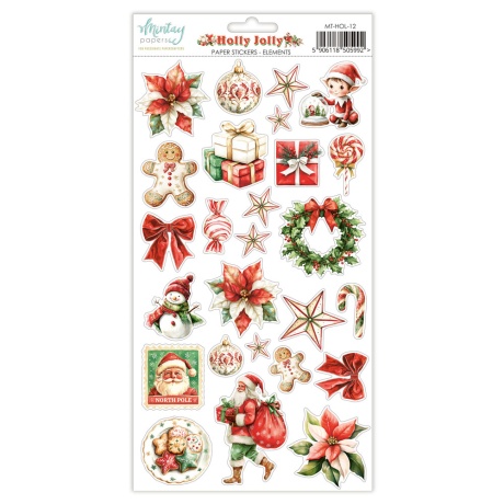 Paberkleepsud - Holly Jolly - Elements 15,2 x30,5cm lehel, 250gsm, Mintay