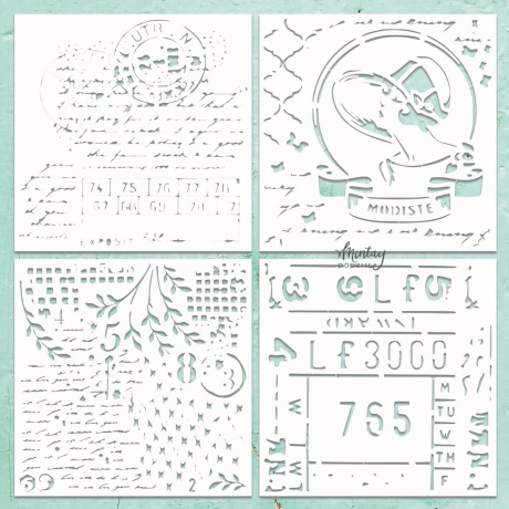 Mintay Chippies - puidumassist kaunistused - Patterns 3, 30,5x30,5cm 1,55mm