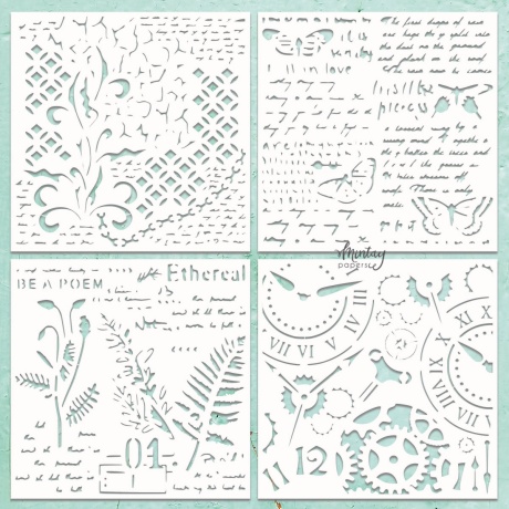 Mintay Chippies - puidumassist kaunistused - Patterns 4, 30,5x30,5cm 1,55mm
