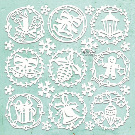 Mintay Chippies - puidumassist kaunistused - Xmas Decors, 30,5x30,5cm 1,55mm