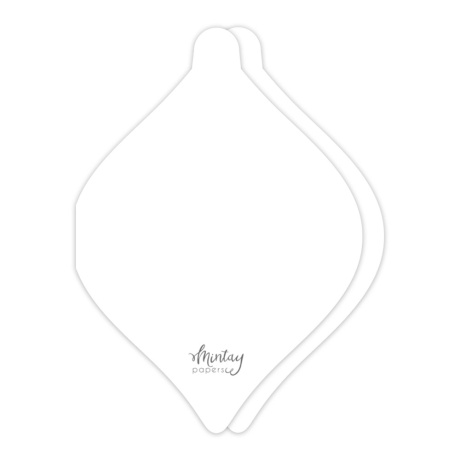 Mintay Basic - Bauble Card base - valge, 5 tk