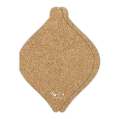 Mintay Basic - kaartide toorikud - Bauble Card base - kraft, 5 tk