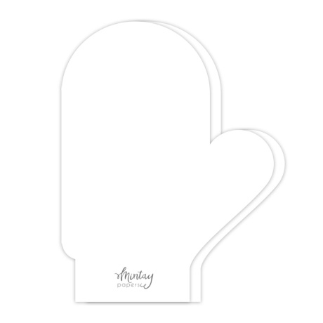 Mintay Basic -kaartide toorikud - Glove Card Base - valge, 5 tk