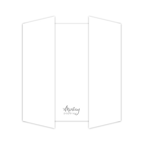 Mintay Basic -kaartide toorikud - Gate Fold Card Base - valge, 5 tk