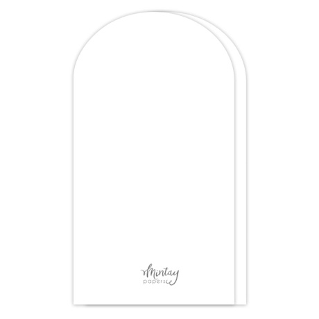 Mintay Basic -kaartide toorikud - Arch Card Base - valge, 5 tk