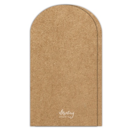 Mintay Basic -kaartide toorikud - Arch Card Base - kraft, 5 tk