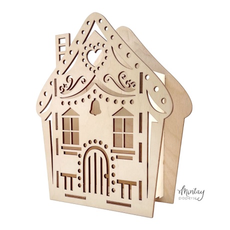Mintay Woodies  - Dekoratsiooni toorik - GINGERBREAD HOUSE BOX