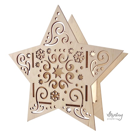 Mintay Woodies  - Dekoratsiooni toorik - STAR BOX
