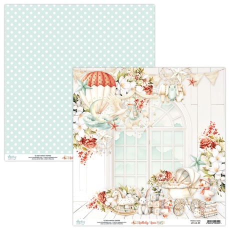 Kahepoolne disainipaber - Lullaby Lane 05 - 30,5x30,5cm, 250gsm, Mintay