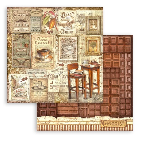 Disainipaber Coffee and Chocolate SBBL144-4 30.5x30.5 cm,190gr Stamperia 