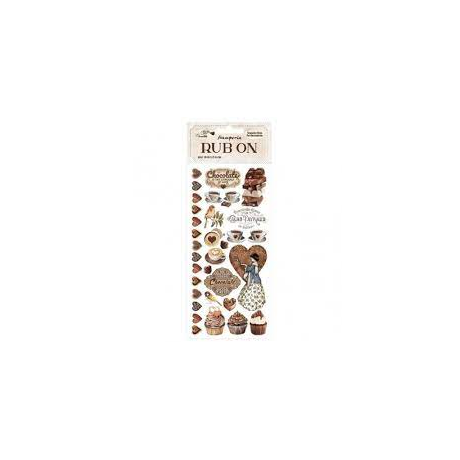 Rub-on 10,16x21,6cm - Coffee Chocolate Sweety