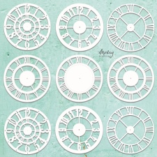 Chipboard-Decor - Clocks Set,  ühe kella läbimõõt 9,50cm