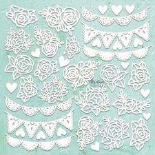 Chipboard-Decor - Spring Set, 39 elementi