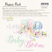 Väike paberiplokk Baby Boom 15,24x15,24cm, 24 kahepoolset lehte 250gsm