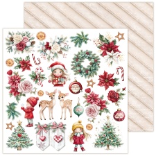 Kahepoolne disainipaber Christmas Magic 04 30,5x30,5cm, 250gsm