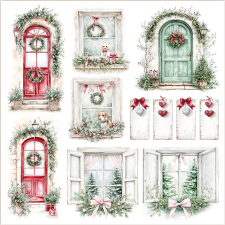 Ühepoolne disainipaber Christmas Magic esikaane teine külg boonusleht 30,5x30,5cm, 250gsm