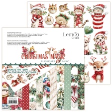 Paberiplokk Christmas Magic Elements and Basic 03 20,3x20,3cm, 18 kahepoolset lehte + boonusleht, 250gsm