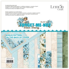 Paberiplokk Forget-Me-Not DD 20,3x20,3cm, 12 kahepoolset lehte+boonusleht, 250gsm