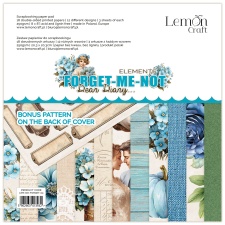 Välalõigete plokk Forget-Me-Not DD 20,3x20,3cm, 12 kahepoolset lehte+boonusleht, 250gsm