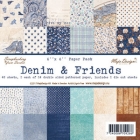Väike paberiplokk Denim & Friends 6"x6"  24lehte (1/2 plokki)