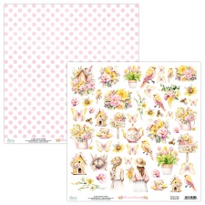 Väljalõigete leht- Blossom Serenity 09 - 30,5x30,5cm, 250gsm, Mintay