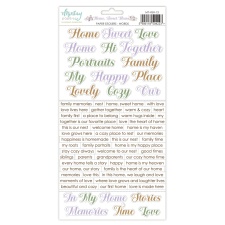 Paberkleepsud Home, Sweet Home - Words 15,20x30,5 lehel, 240gsm