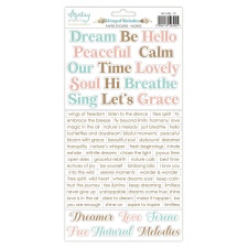 Paberkleepsud Winged Melodies - Words 15,2x30,5 lehel, 250gsm