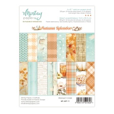 Disainipaberi plokk - Autumn Splendor 11  -  24 kahepoolset lehte, 15,24x20,3cm, 250gsm, Mintay