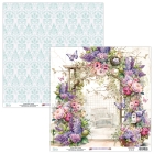 Kahepoolne disainipaber - Lilac Garden 03 -  30,5x30,5cm, 250gsm, Mintay