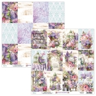 Kahepoolne disainipaber - Lilac Garden 06 -  30,5x30,5cm, 250gsm, Mintay