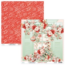 Kahepoolne disainipaber - Merry & Joy  02 -  30,5x30,5cm, 250gsm, Mintay