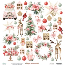 Esilehe boonusleht väljalõigeteks Merry Little Christmas 30,5x30,5cm, 240gsm