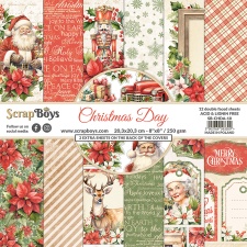 Paberiplokk Christmas Day 20,3x20,3cm, 12 kahepoolset lehte+boonusleht, 250gsm