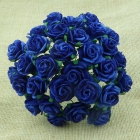 Mooruspuu paberist (mulberry) avatud roosid sinine (Royal Blue) 5tk