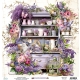 Kahepoolne disainipaber - Lilac Garden 02 -  30,5x30,5cm, 250gsm, Mintay