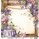 Kahepoolne disainipaber - Lilac Garden 04 -  30,5x30,5cm, 250gsm, Mintay