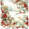 Kahepoolne disainipaber White Christmas 01 30,5x30,5cm, 240gsm