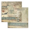 Suur disainipaberiplokk Around the World 30.5x30.5 cm,190gr Stamperia